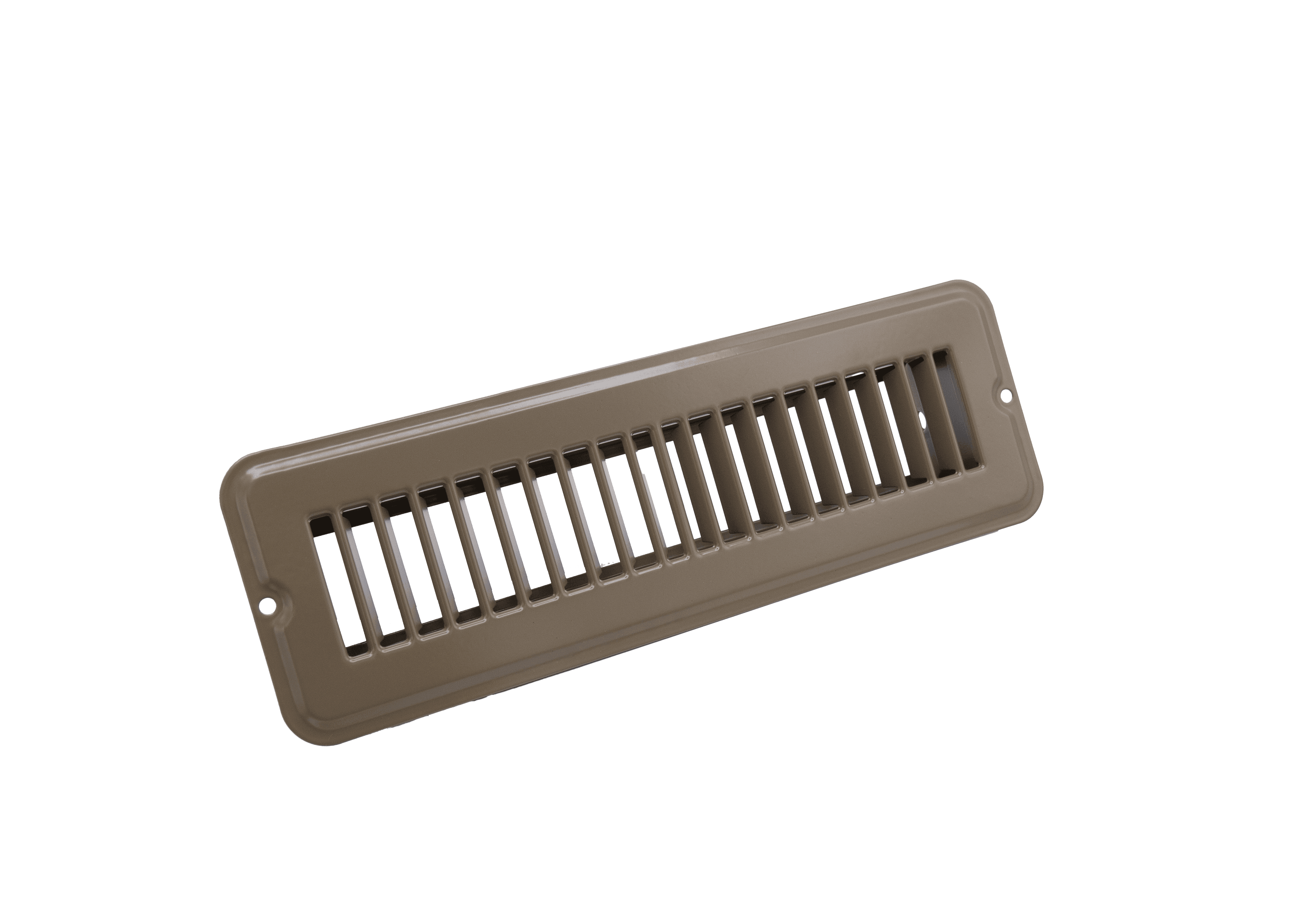 2" x 10" Floor Register Undampered, Metal, Brown photo 1
