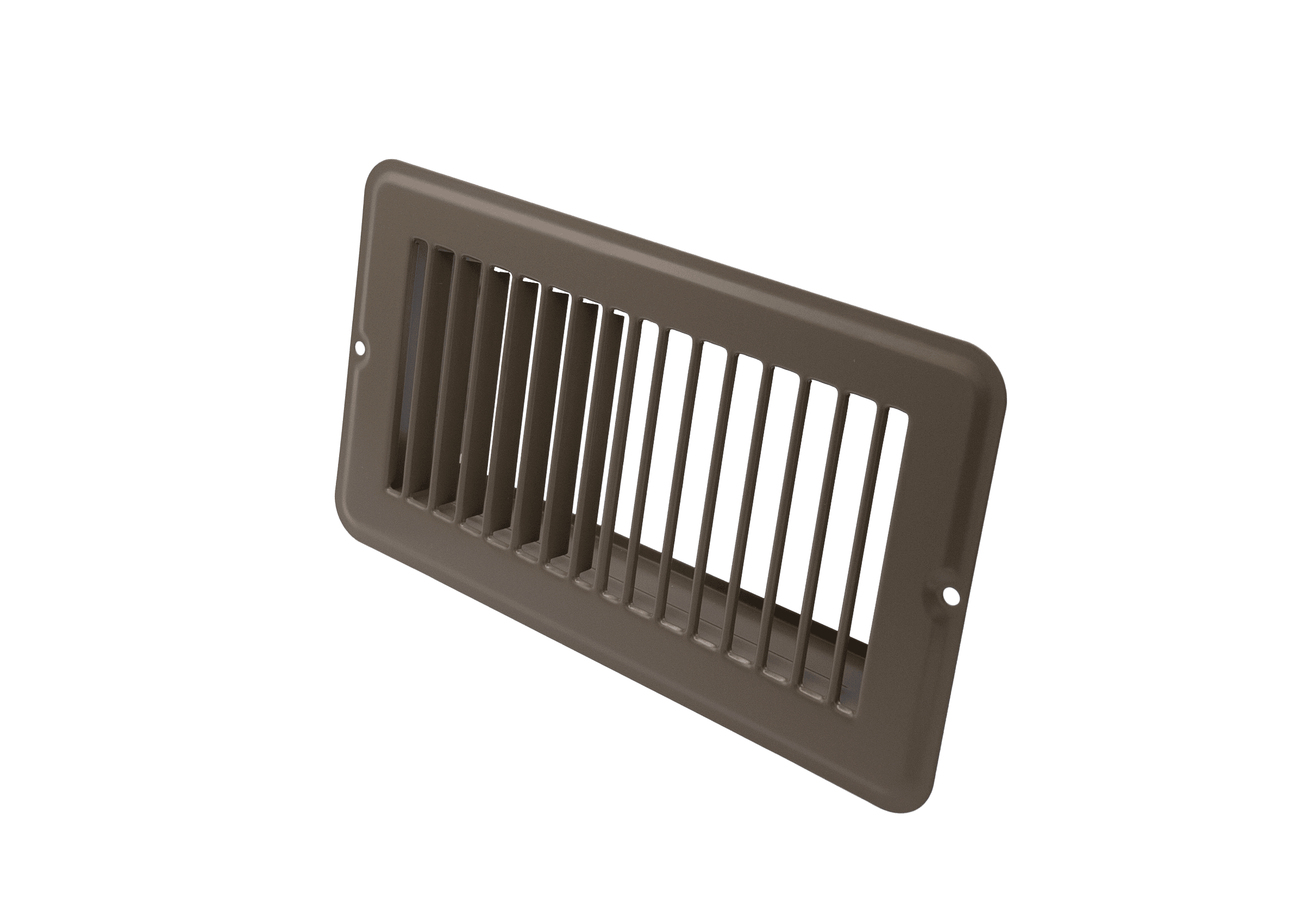 4" x 8" Floor Register Undampered, Metal, Brown photo 1