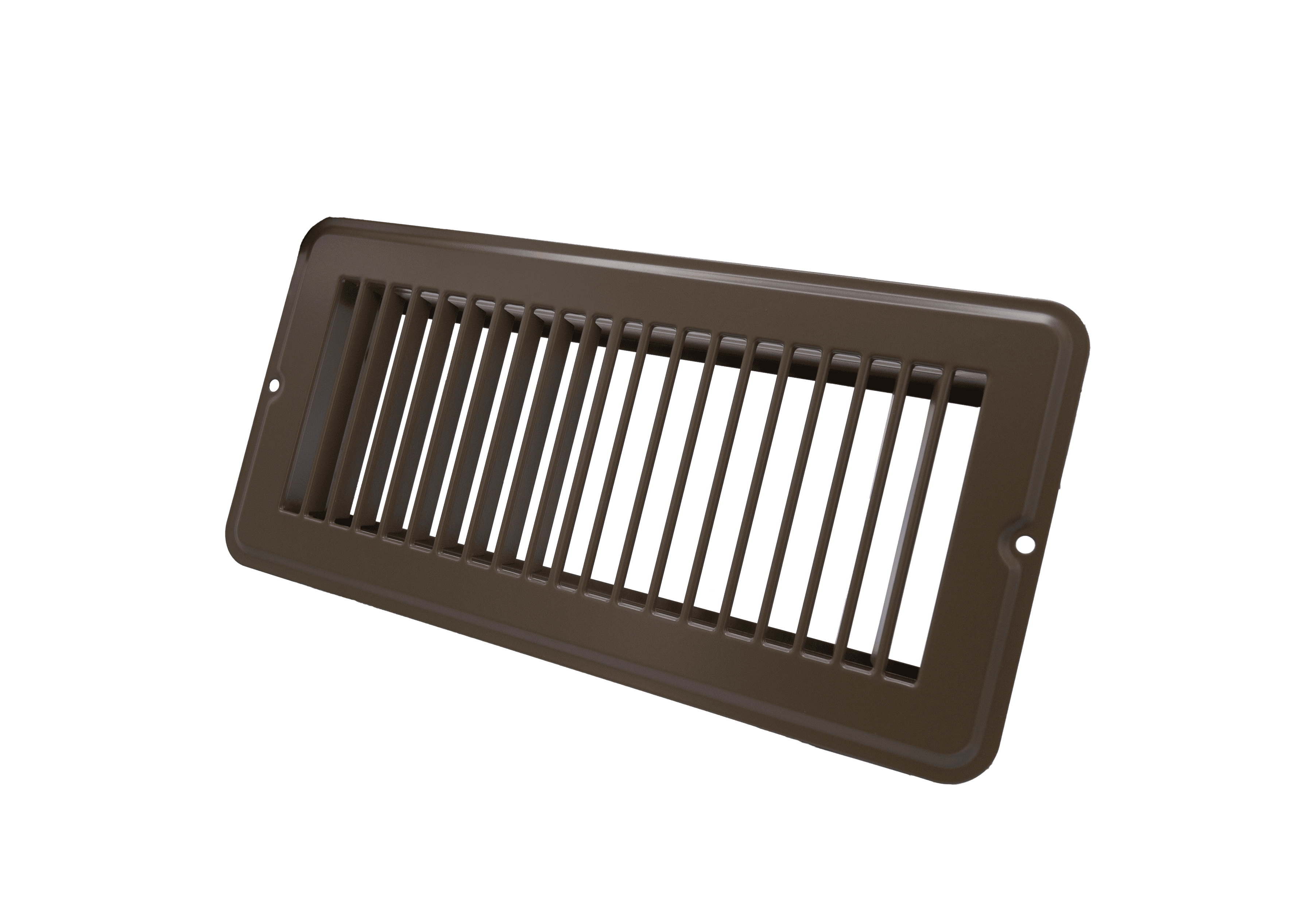 4" x 10" Floor Register Undampered, Metal, Brown photo 1