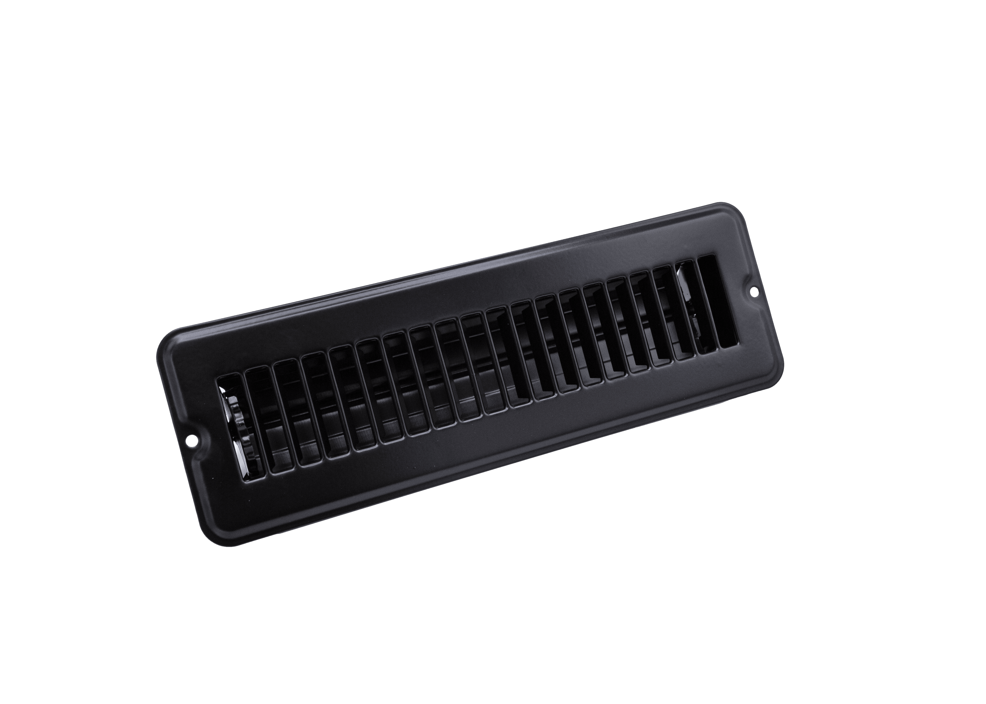 2" x 10" Floor Register Dampered, Metal, Black photo 1