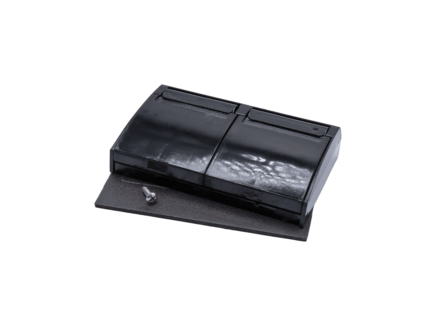 Duplex Weatherproof Outlet Cover, Black photo 1