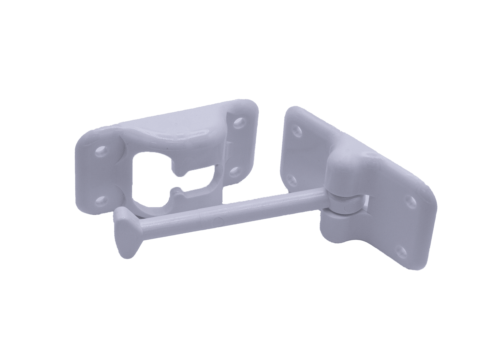3-1/2" T-Style Door Holder, White photo 1
