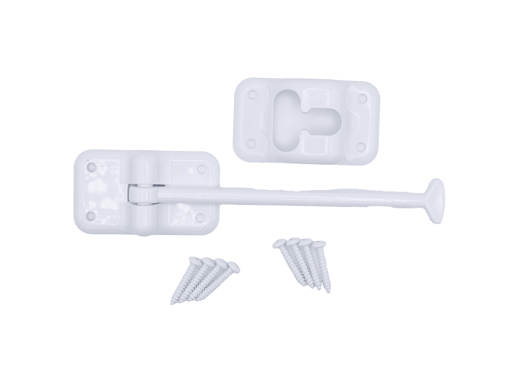 6" T-Style Door Holder, Polar White photo 1