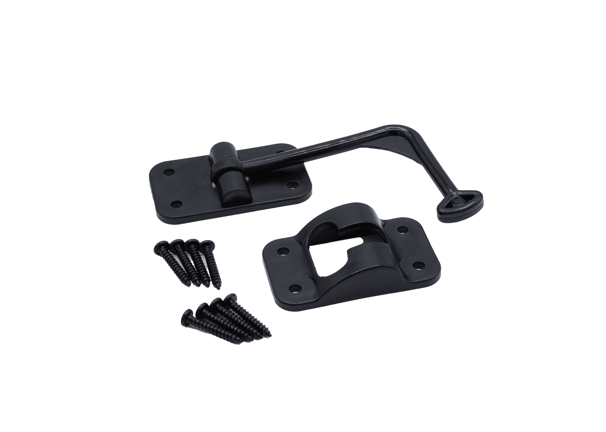 90° T-Style Door Holder, Black photo 1