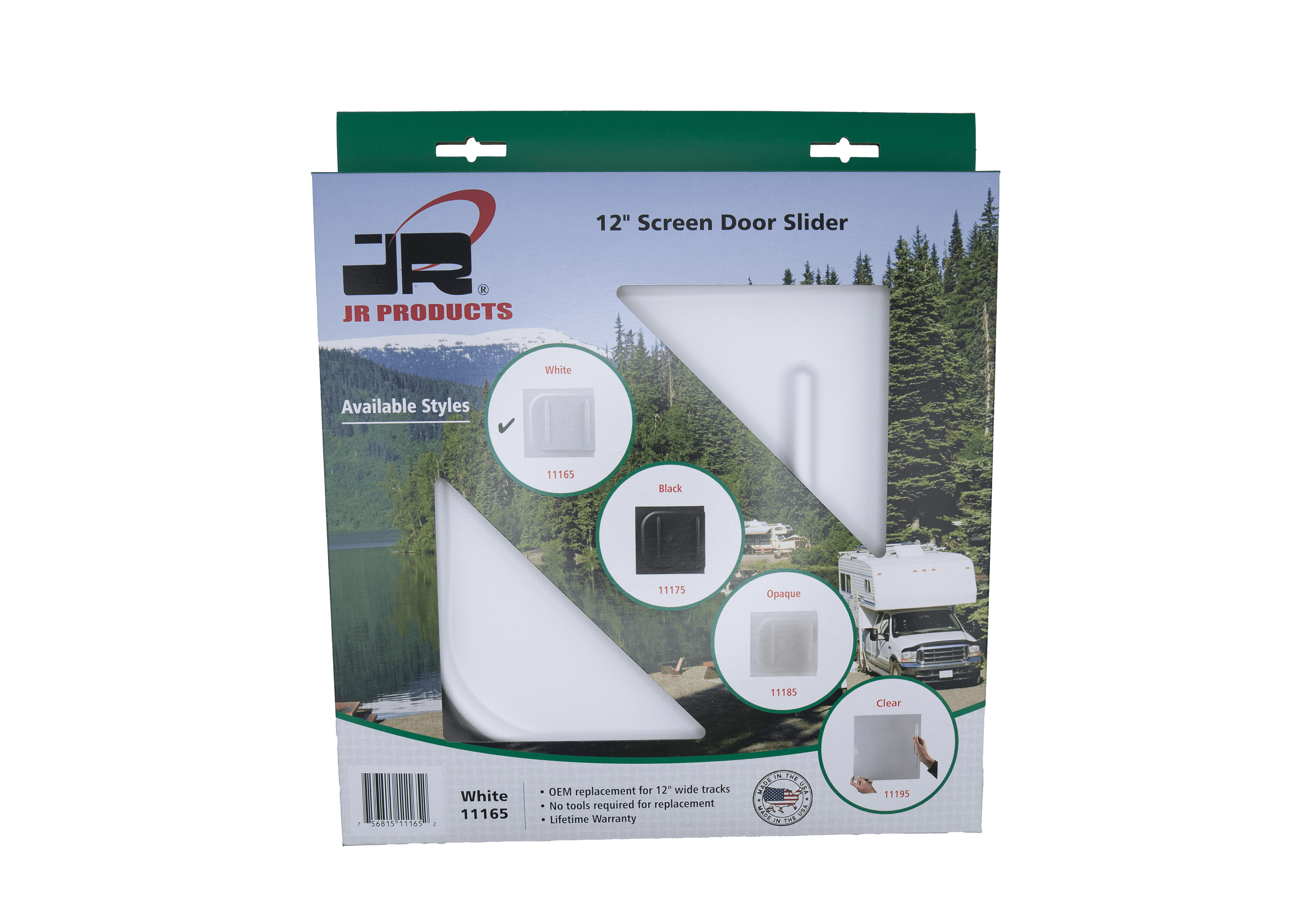 12" Screen Door Slider, White photo 1