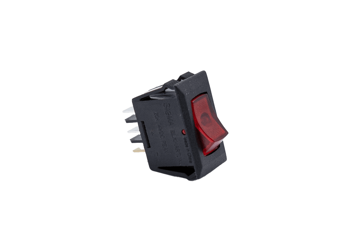 Illuminated 12V On/Off Switch, Red/Black photo 1