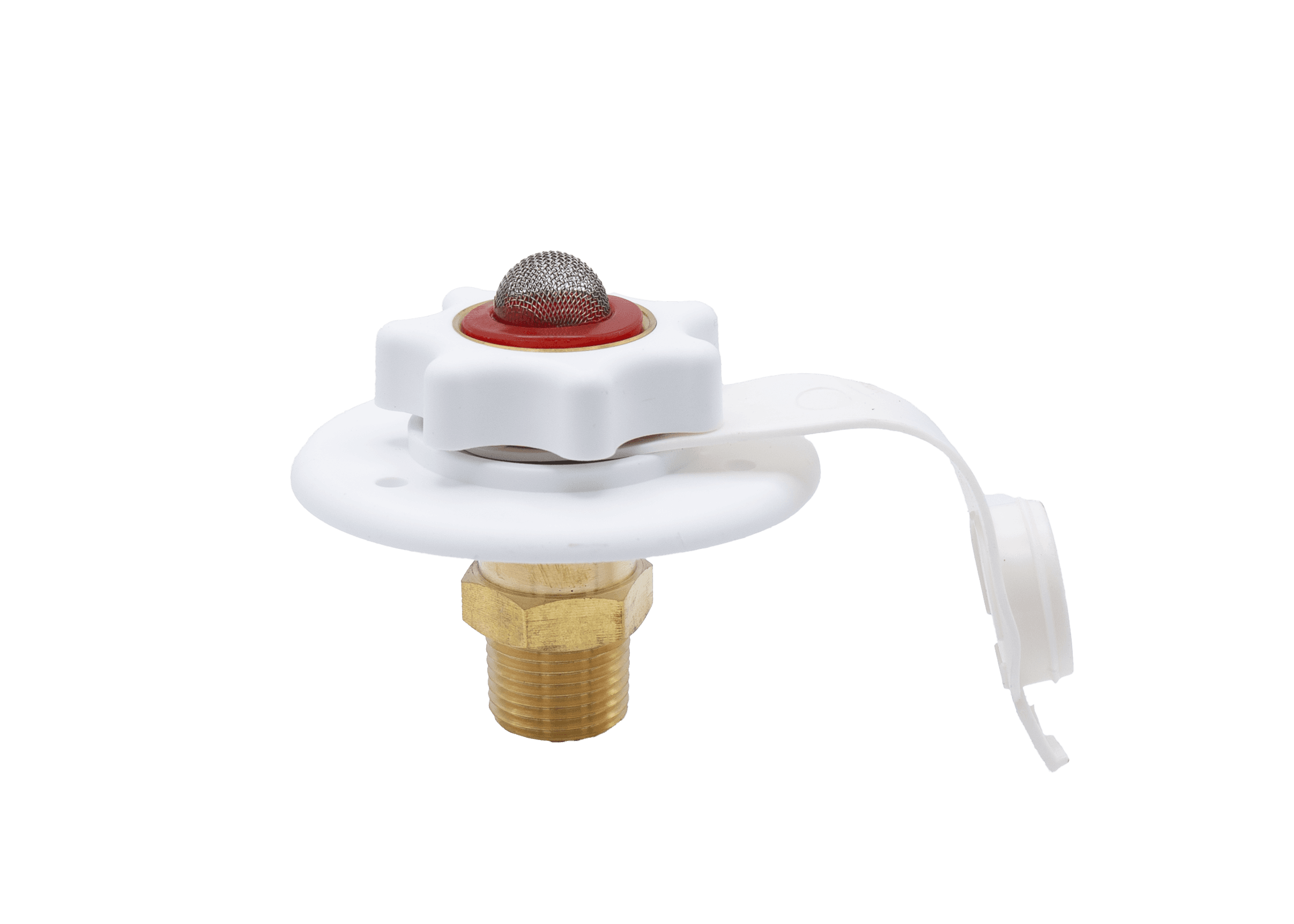 City Water Flange, Brass Check Valve, Polar White photo 1
