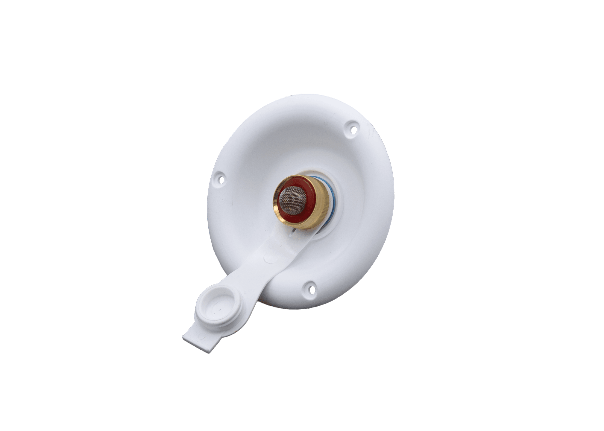 City Water Dish, Brass Check Valve, Polar White photo 1