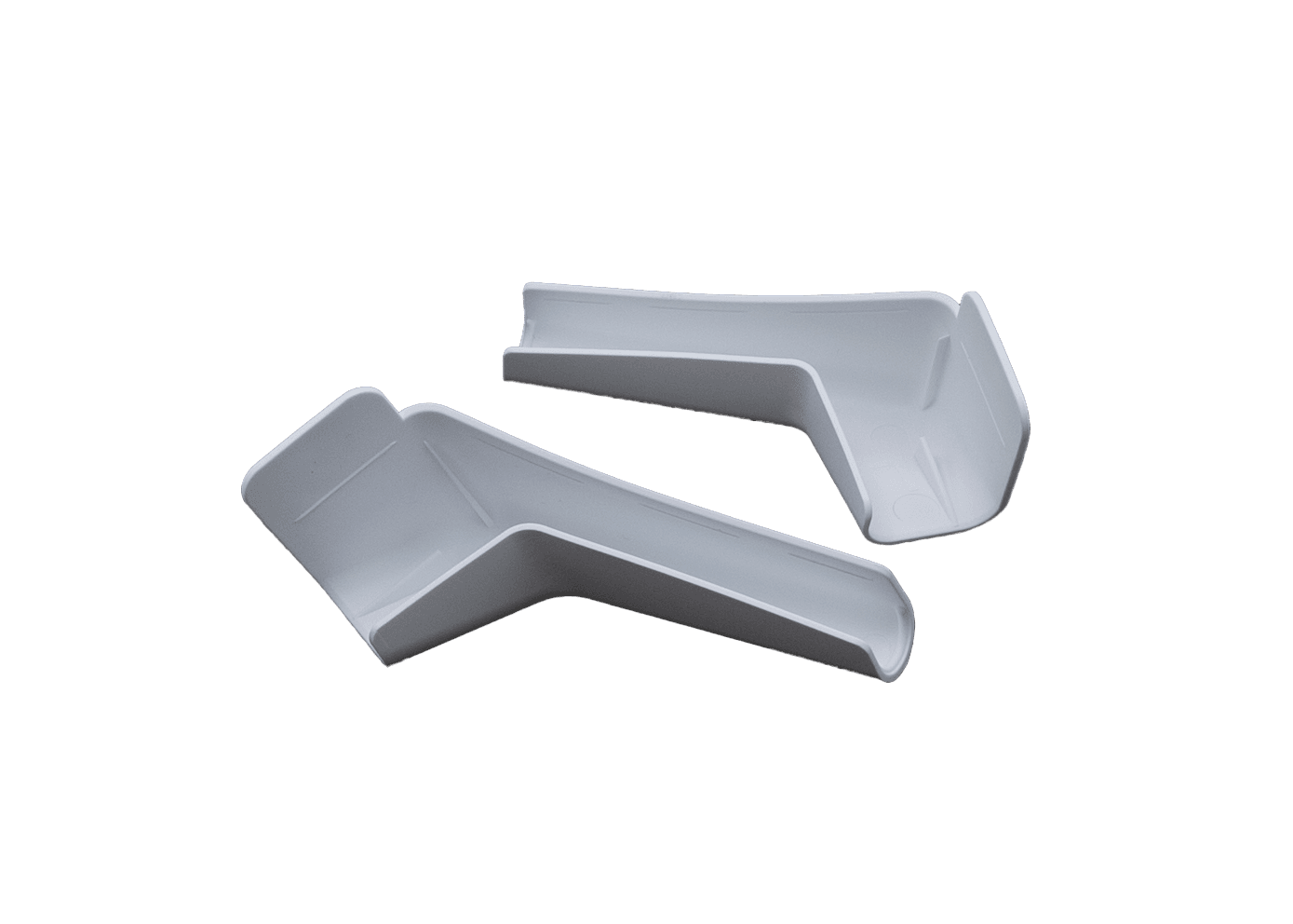 Extended Rain Gutter Spout, Rigid, Polar White photo 1