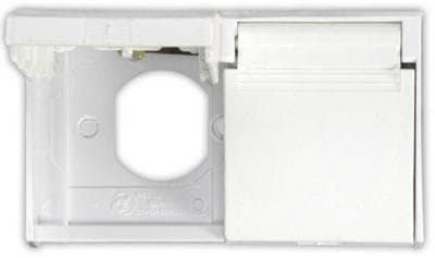 Duplex Weatherproof Outlet Cover, Polar White